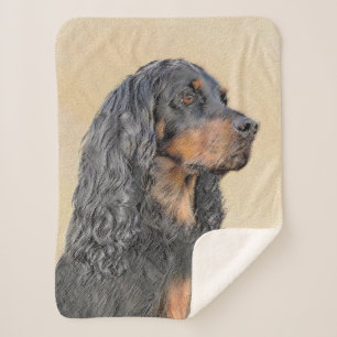Cobertor Sherpa Pintura de Gordon Setter - Arte de Cachorro Origin