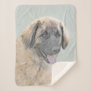 Cobertor Sherpa Pintura de Leonberger - Arte de Cão Original Boni