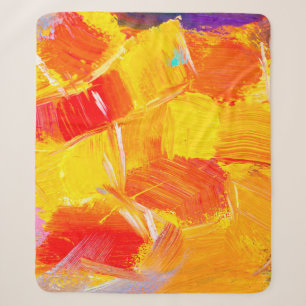 Cobertor Sherpa pintura de óleo de textura pintura de fruta flora