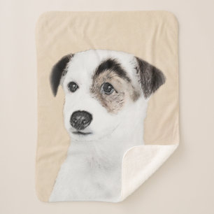 Cobertor Sherpa Pintura de Parson Jack Russell Terrier - Arte Cani