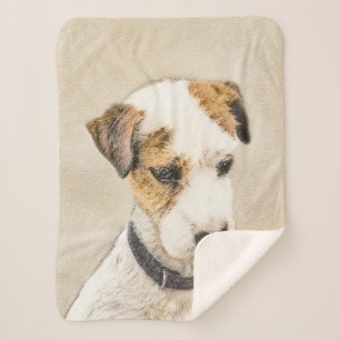Cobertor Sherpa Pintura de Parson Jack Russell Terrier - Arte Cani