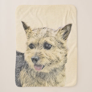 Cobertor Sherpa Pintura de Terrier Norwich - Arte de Cachorro Orig