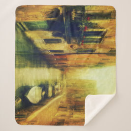Cobertor Sherpa Pintura do Canal de Veneza
