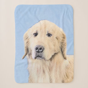 Cobertor Sherpa Pintura do ouro Retriever - Arte Cachorra Original