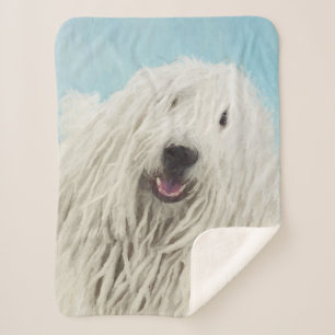 Cobertor Sherpa Pintura Komondor - Arte Cachorra Original