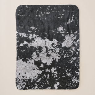Cobertor Sherpa Pintura preta estilizada