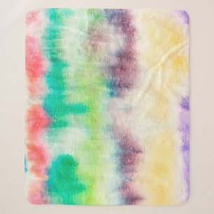 Cobertor Sherpa Pintura Suja Negra. Shibori Pattern. Pincel Rosa