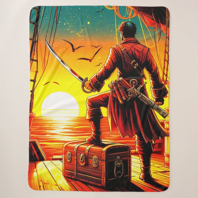 Cobertor Sherpa Pirata  (Frente)