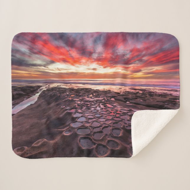 Cobertor Sherpa Piscinas de maré em La Jolla, CA (Frente (Horizontal))