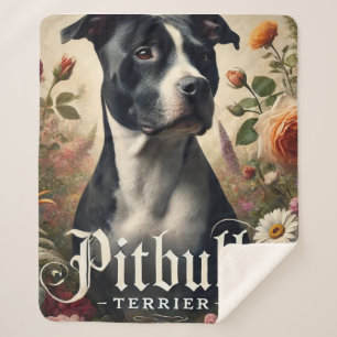 Cobertor Sherpa Pitbull Terrier Sherpa Blanket, Cozy Dog Lover Gif