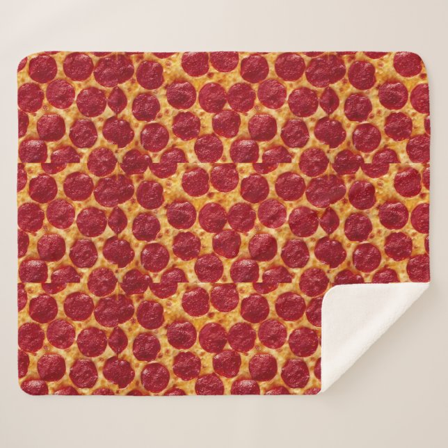 Cobertor Sherpa pizza pepperonis (Frente (Horizontal))