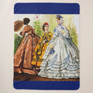 Cobertor Sherpa Placa de moda Des Jeunes Personnes do Diário 1863