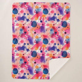 Cobertor Sherpa Placas de Aquarela