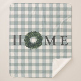 Cobertor Sherpa Plaid HOME Tipografia Fazenda Estiloso Tendência
