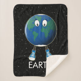 Cobertor Sherpa Planeta Terra e Estrelas