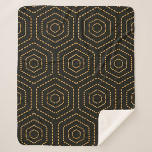 Cobertor Sherpa Plano de fundo uniforme do ouro estilo japonês