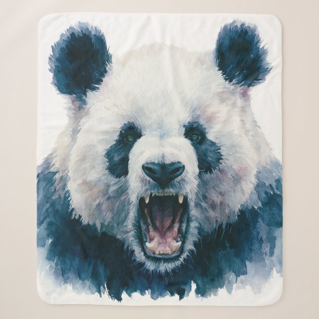 Cobertor Sherpa Poder Primal 005 – Panda (Frente)