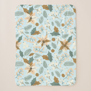Cobertor Sherpa Poinsettia Férias de inverno Sherpa Blanket