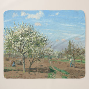 Cobertor Sherpa Pomar em Bloom, Louveciennes Camille Pissarro