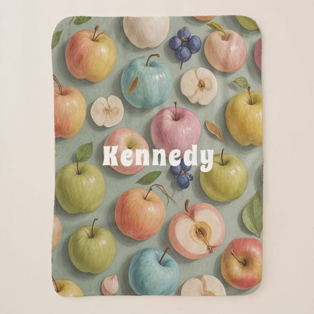 Cobertor Sherpa Pomar Whimsy: Fruta de Pastel (Frente)