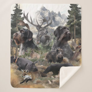 Cobertor Sherpa Ponteiro alemão Wirehaired