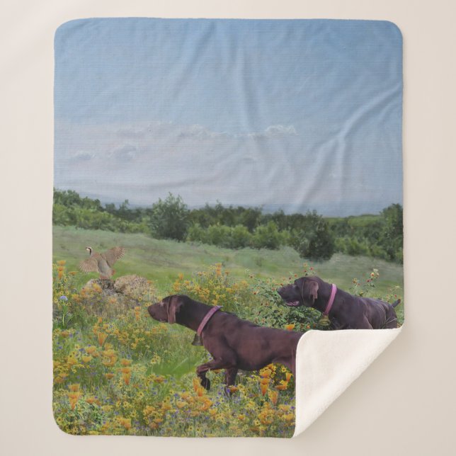 Cobertor Sherpa Ponteiros abreviados alemães (Frente)