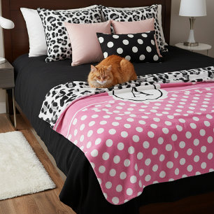 Cobertor Sherpa Pontos e impressão monogramas de fêmeas 