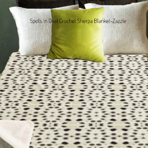 Cobertor Sherpa Pontos Em Crochê Oval