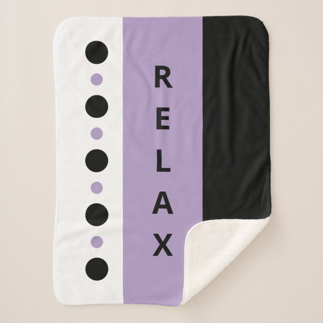 Cobertor Sherpa Pontos relaxantes listras pretas (Frente)