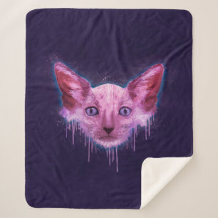 Cobertor Sherpa Pop Art Lykoi Cat