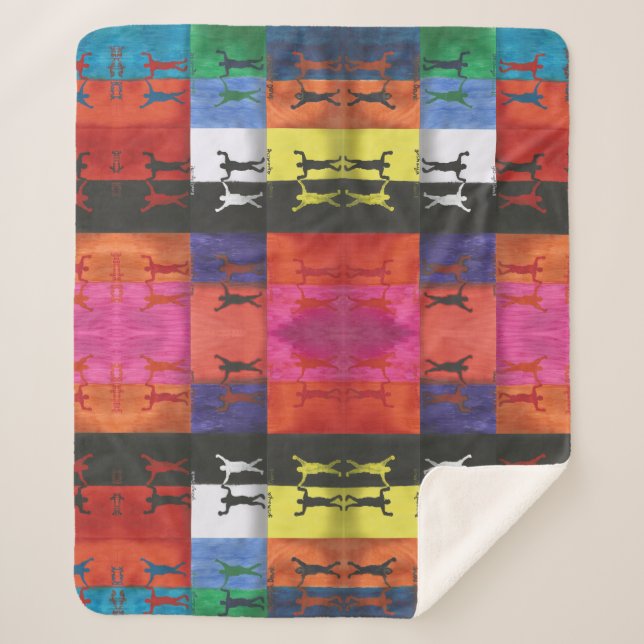 Cobertor Sherpa Pop art no.1 by Yeshaya Dank - unity & harmony (Frente)