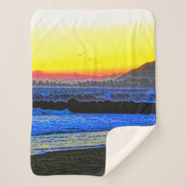 Cobertor Sherpa Pôr do Sol Místico 