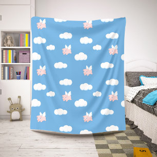 Cobertor Sherpa Porco Voador - Leitura Cuja Asa É