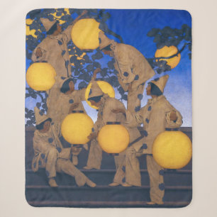 Cobertor Sherpa Portadores de Lanternas   Maxfield Parrish  