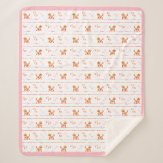 Cobertor Sherpa Posh Doodle Dog Love Sherpa Blanket