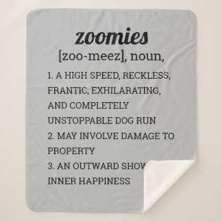 Cobertor Sherpa Poster DE DEFINIÇÃO DE ZOOMIES