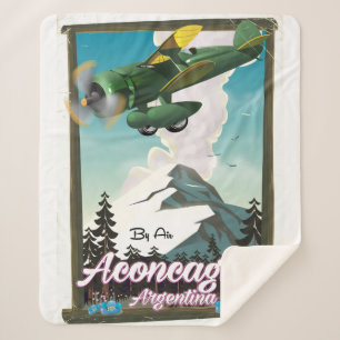 Cobertor Sherpa Poster de viagens Aconcagua Argentina