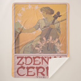 Cobertor Sherpa Poster de Zdenka Cerny por Alphonse Mucha