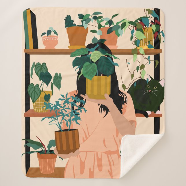 Cobertor Sherpa Potted Oasis (Frente)