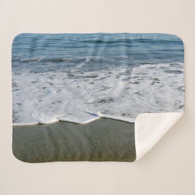 Cobertor Sherpa Praia/Areia/Ondas (Frente (Horizontal))
