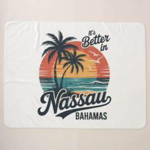 Cobertor Sherpa Praia de Nassau Bahamas Verão