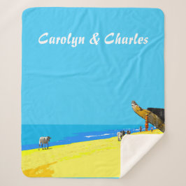 Cobertor Sherpa Praia tropical, Goa, Índia, personalizada