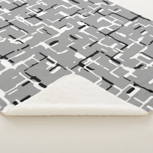 Cobertor Sherpa Prata Cinza Preto Branco