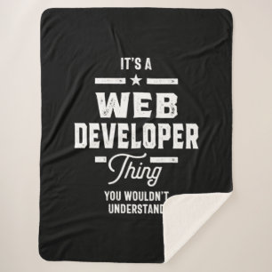 Cobertor Sherpa Presente de Cargo do Web Developer