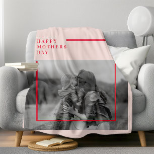 Cobertor Sherpa Presente de Dia de as mães de Fotografia Rosa e Ve