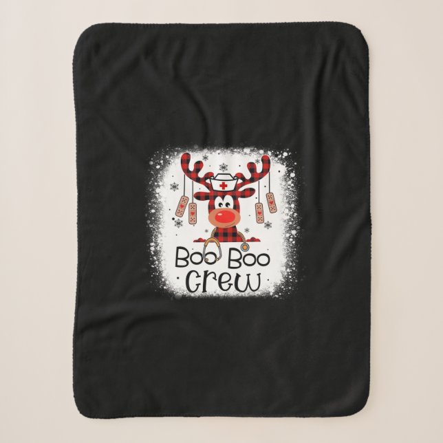 Cobertor Sherpa Presente de Enfermeira | Boo Boo Crew (Frente)