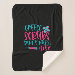 Cobertor Sherpa Presente de Enfermeira   Café Escrubs Enfermeiros 