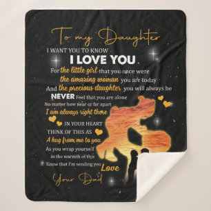 Cobertor Sherpa Presente de Filha  Carta Ao Meu Amor Filha Do Pai