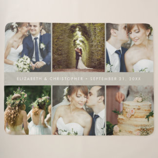 Cobertor Sherpa Presente de Lembrança de Foto de Casamento para Ca