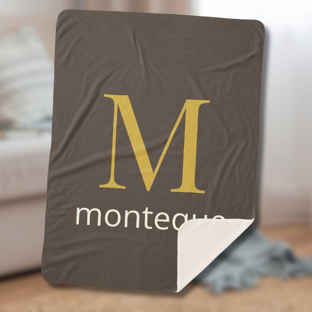 Cobertor Sherpa Presente de Luxo Personalizado com Monograma em Do (Criador carregado)